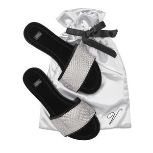 VICTORIA'S SECRET Embellished Velvet Slides M=7, 8